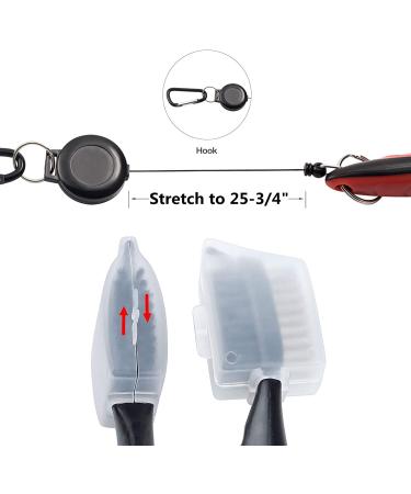 Xintan Tiger Golf Club Brush Cleaner Set - Pack of 2 with Retractable Zip-line and Aluminum Carabiner - Buy Online on GoSupps.com