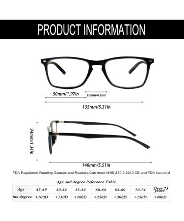 Buy 4 Pack Progressive Multifocus Reading Glasses for Men & Women - Spring Hinge Blue Light Blocking Mixed Colors 2.25x Magnification - Buy Online on GoSupps.com