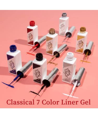 MIZHSE Nail Art Gel Liners Set for DIY Line Art - UV/LED Curing, Classic Painting & Drawing Polish Kit - Buy Online on GoSupps.com
