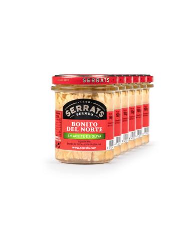 SERRATS 6 Stuks Bonito from the North of the Cantabrian Sea in Olijfolie 190g