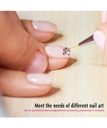 Lyydan Gel Brush Set - 5 Double Head Acrylic Nail Art Brushes & Dotting Tools for Perfect Marbleing & Detailing - Buy Online on GoSupps.com