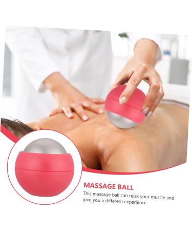 Frcolor 2-in-1 Hand & Lacrosse Massage Balls for Plantar Fasciitis Relief | Hot & Cold Therapy Muscle Massage Device - Pink ABS Roller - Buy Online on GoSupps.com