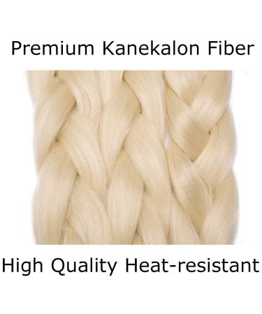 Silk-Co 60cm Braids Extensions - KanCalon Kunsthaar for Jumbo Box Braids & Twist - 5 Pieces Bleich Blonde Crochet Hair - Buy Online on GoSupps.com