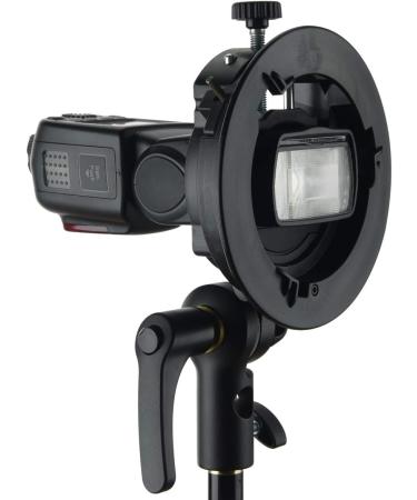Godox S2 Flash S-Type Bracket with Bowens Mount for Round Head Flashes - Compatible with Godox V1, AD200Pro, AD400Pro, V860II, TT685, TT600, TT350 Series - Direction-Adjustable Handle - Buy Online on GoSupps.com