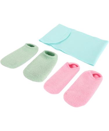 Qukaim Gel Spa Socks Moisturizing Gel Socks and Neck Wrap Set Skin Smoothing and Firming Spa Gel Nourishing Repair 2 Pairs Socks and 1 Neck Wrap - Buy Online on GoSupps.com