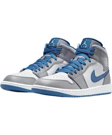 Nike Air Jordan 1 Mid Shoes - Cement Grey/White-True Blue - Size 10 - Buy Online on GoSupps.com