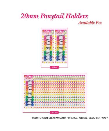 16 Pcs Colorful Clear Two Tone Ball Elastic Hair Ties for Kids, Girls & Women - Brown Ponytail Holders Accessories - Buy Online on GoSupps.com
