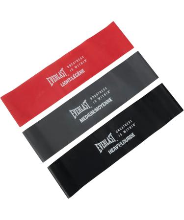 Everlast Mini Lateral Bands (Set of 3) - Durable Latex Resistance Bands for Pilates Home Gym Fitness and Weight Loss Ideal Workout Equipment for Stretching Recovery and Lower Body Workouts - Buy Online on GoSupps.com