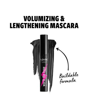 Nyx Professional Makeup Worth the Hype Mascara - Voluminous & Long-Lasting Lashes Jojoba Oil Infused Black (2 Pack) - International Shipping Available - Buy Online on GoSupps.com