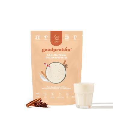 Good Protein Vegan Plant-based Protein Powder 100% Natural Non-GMO Dairy-free Gluten-free Soy-free No Added Sugar and Nothing Artificial. Chai Latte All-in-One Shake 440 grams Chai Latte 440 g