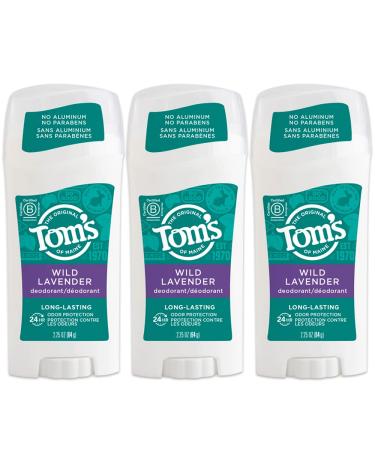 Tom's of Maine Long-Lasting Aluminum-Free Natural Deodorant for Women, Wild Lavender, 2.25 oz. 3-Pack