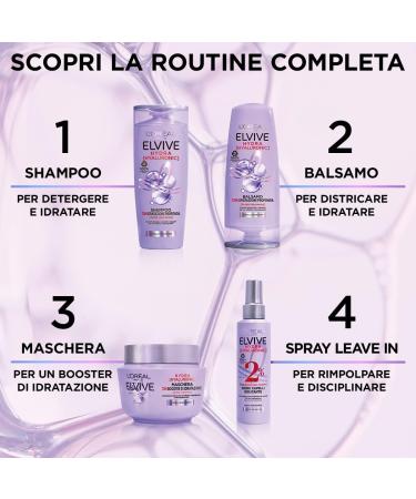  L'Oreal Paris L'Or al Paris Elvive Hydra Hyaluronic 72H Deep Hydration Shampoo with Hyaluronic Acid 300ml - Buy Online on GoSupps.com