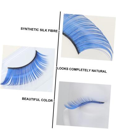 minkissy 2 Pairs Blue Long Eyelashes Halloween Artificial Eyelashes Dramatic Long Lashes Eyelashes with Color Nature Fluffy Long Lashes Cosplay Eyelashes False Eyelashes 3d Lengthen - Buy Online on GoSupps.com