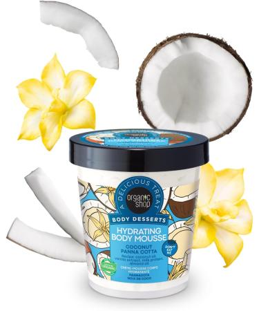 Organic Shop Coconut Panna Cotta Hydrating Body Mousse 450ml | Body Desserts - Buy Online on GoSupps.com