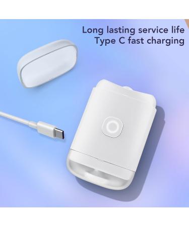 Electric Nail Clipper Corta U as Electrico Bebe 2 in 1 Electric Nail Clipper with Light Grinding Discs Type C Fast Charging Automatic Nail Cutter White - Buy Online on GoSupps.com