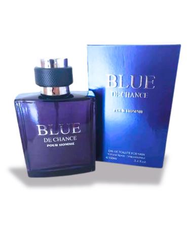BLUE DE CHANCE POUR HOMME EAU DE TOILETTE 3.4 FL. Oz Woody Aromatic fragrance for Men.