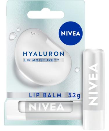 NIVEA Hyaluron Moisture Plus Lip Balm (5.2g) Ultra-Light Lip Balm Stick with Hyaluronic Acid Provides 24H Moisture and Visibly Smoother Lips - Buy Online on GoSupps.com