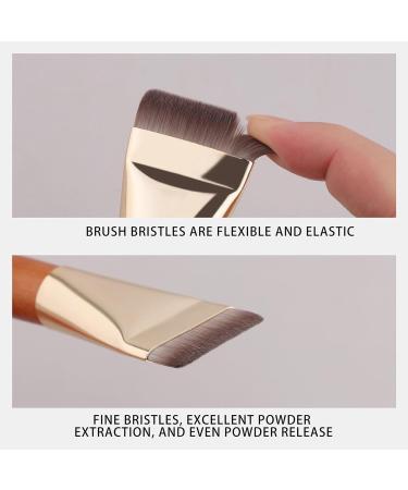 Foundation Blending Brush | Wooden Handle Concealer Brush Professional Contour Brush Face Makeup Tool for Foundation Cream & Powder Makeup - Buy Online on GoSupps.com