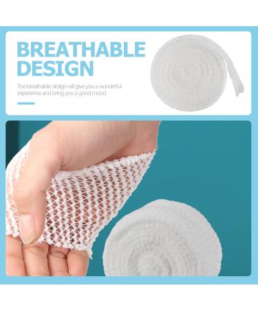 FRCOLOR 2 Rolls Elastic First Aid Sports Wrap - Tubular Bandages & Mesh Fix Net Tape - 200x5.8cm - White - International Shipping - Buy Online on GoSupps.com