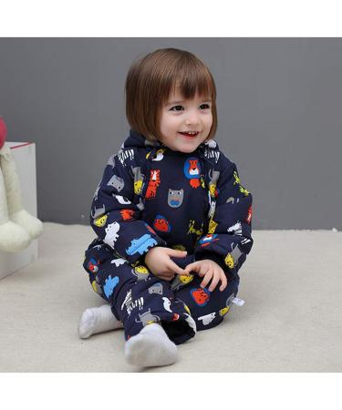 Winter Hooded Baby Boys Romper Snowsuit with Gloves and Booties - Cotton Jumpsuit Outfit (3-6 Months) - Buy Online on GoSupps.com