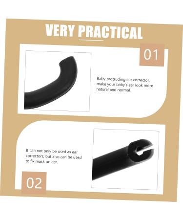 Beaupretty Auricle Corrector Ear Covers - 6 Pairs Flexible Ear Cuff for Sleep & Corrective Use | Black Earmuffs for Auricle Correction 4.4x3.6x0.4cm - Buy Online on GoSupps.com