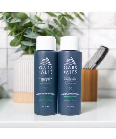 Oars + Alps Men's Sulfate Free Shampoo Conditioner & Body Wash Kit - Moisturizing Hair & Skin Care with Witch Hazel & Tea Tree Oil Alpine Scent - International Shipping Available - Buy Online on GoSupps.com