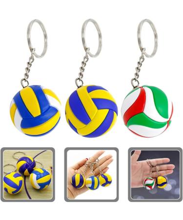 Ifundom 3D Volleyball Key Pendant - Sportball Keychain for Bags & Backpacks | 3 Pieces Hanging Volleyball Trailer - Buy Online on GoSupps.com