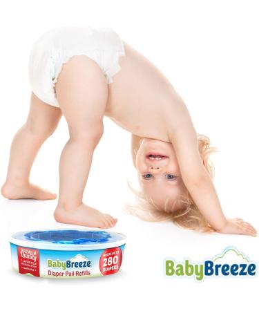BabyBreeze Diaper Pail Refills Bags - Playtex Diaper Genie Compatible - 1960 Count (7 Pack) - Buy Online on GoSupps.com