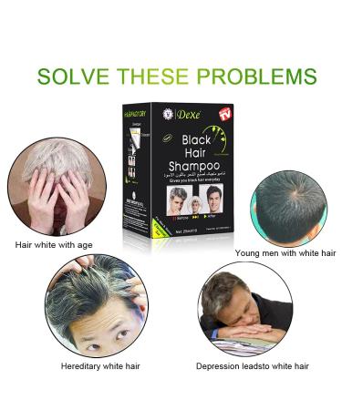 Instant Black Hair Shampoo | 100% Grey Coverage | Easy 3-in-1 Hair Dye for Men & Women | Lasts 30 Days - Buy Online on GoSupps.com