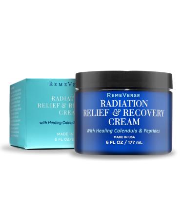 RemeVerse Radiation Relief & Recovery Cream for Radiation Burns Unscented Paraben Free Contains Hyaluronic Acid Ceramides Peptides Healing Calendula to Soothe Sensitive Irritated Skin 6 FL Oz