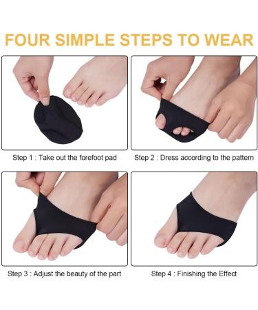 Shop Lophe Baler Forefoot Pads - Reusable Fabric Cushions for Men & Women - Non-Slip High Heel Inserts (Black-S) | Comfort & Support on International Orders - Buy Online on GoSupps.com