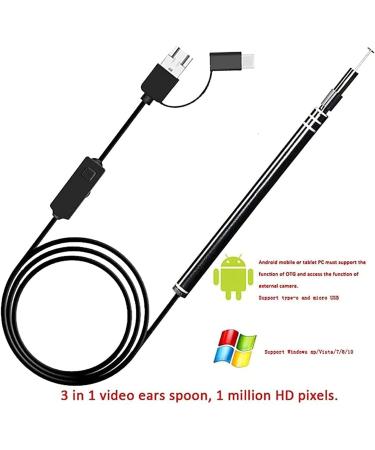 Jteremy 5.5mm HD Visual Ear Camera | 3-in-1 WiFi Ear Endoscope with 6 LED Light | Ear Wax Removal Tool - Buy Online on GoSupps.com