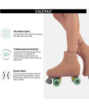Calzitaly Skates Cover - Skin Color Roller & Ice Skates Protection | Sizes 28-42 | 70 Den Made in Italy - Buy Online on GoSupps.com