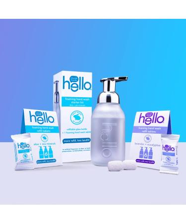 Hello Foaming Hand Soap Tablets with Aloe & Sea Minerals Fragrance - Plant Based Ingredients, No Harsh Preservatives - 6 Pack (0.31 oz Each) - Aloe Vera - 6 Count - Buy Online on GoSupps.com