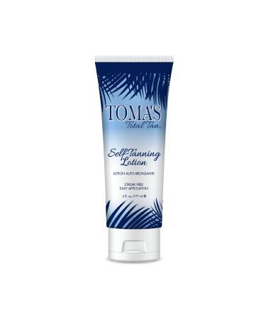 Toma's Total Tan Self-Tanning Lotion |Instant  Dark  Natural-Looking Sunless Tan |No-Orange  Streak-Free Application Last 40% Longer |Beautiful  Bronze Glow Works On All Skin-Tones |Cruelty-Free|6 oz