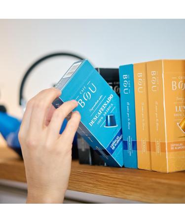 Caf BOU - Decaffeinated Coffee Capsules 100% Arabica | Medium Intensity | Compatible | Coffee with Dried Fruit Flavors | 3 boxes x 10 capsules (30 capsules) - Buy Online on GoSupps.com