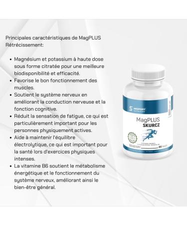 INSPORT Nutrition - MagPLUS Shrinkage - Magnesium Potassium and Vitamin B6-90 Vegetable Capsules - 45 Serving - Pure Composition - Buy Online on GoSupps.com