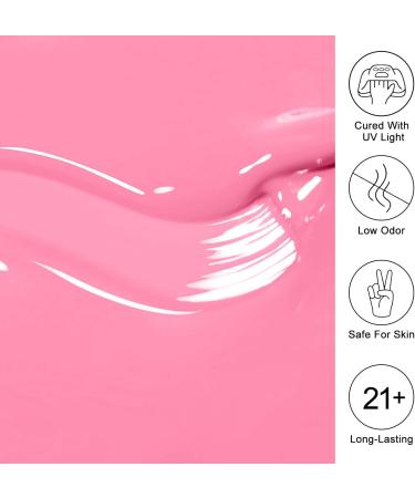 Imtiti Pink Gel Nail Polish 15ml Baby Pink Gel Polish Autumn Winter Gel Nail Polish Soak Off LED UV Nail Gel Polish DIY Nail Art Starter Manicure Salon Gel Nail Kit - Buy Online on GoSupps.com