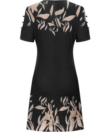 Gecau Women's Cold Shoulder Floral Dress - Beige - XX-Large - Buy Online on GoSupps.com