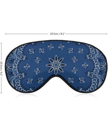Blue Paisley Sleep Mask for Women - Adjustable Eye Shades Cover with Elastic Strap | Perfect for Comfortable Sleep - Buy Online on GoSupps.com