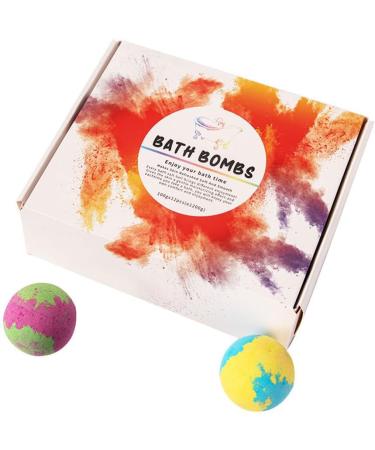 Allayu 12piece Bath Bombs Gift Set Natural Ingredients Delicate Foam 12 Pieces Chemical House Warming Gift Large Amount - Buy Online on GoSupps.com