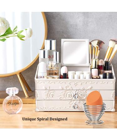 2 Pieces Makeup Blender Sponge Holder - Rose Gold & Silver Metal Stand for Makeup Sponges | International Shipping - Buy Online on GoSupps.com