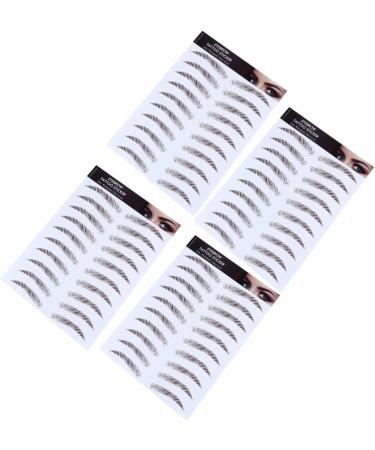 OHPHCALL 20 Pcs Eyebrow Stickers Authentic Eyebrows Stickers Eyelash Brown Water Transfer Paper with Soy Ink 21x15cmx5pcs Brownx5pcs - Buy Online on GoSupps.com