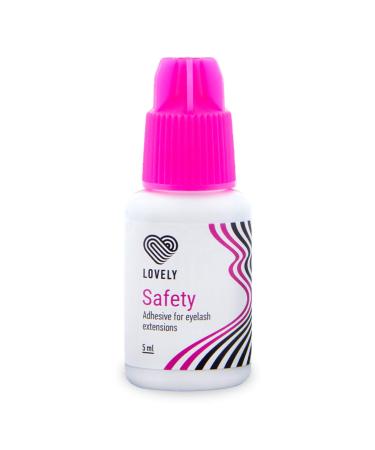 Lovely eyelash glue - Safety 5ml |Slow glue drying time: 4 seconds 4-5 weeks of detention resistant |For professional eyelash extensions ideal for training purposes |Black 5ml