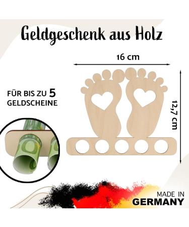 Earf-Ready Money Gift for Babies | Unique Wooden Gifts | Perfect Baptism & Birth Gifts for Girls | Creative Money Vouchers & Keepsakes - Buy Online on GoSupps.com