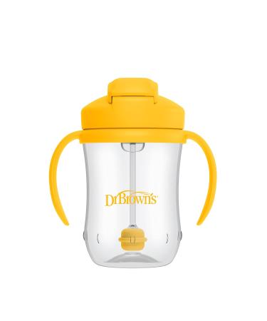 Dr. Brown's Milestones Baby's First Straw Cup 2 Pack - Dark Blue & Vintage Yellow 9oz/270ml - BPA Free | For 6m+ | Sippy Cup with Straw - Buy Online on GoSupps.com