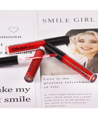DNM 3Pcs Dark Ruby Red Matte Lipstick Set - Long Lasting, Smudge Proof Lip Stain for Women | 24 Hour Matte Finish - Buy Online on GoSupps.com