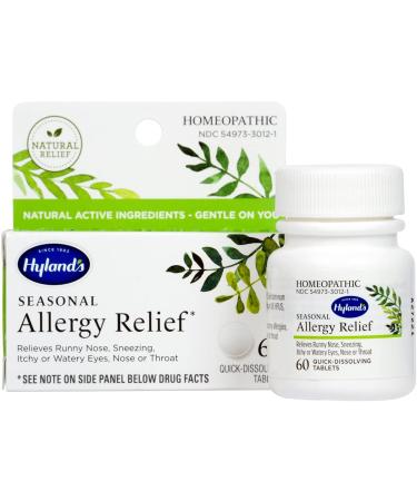 Hyland's Allergy Pills - Non-Drowsy Seasonal Relief, Natural Indoor & Outdoor Formula, 60 Quick Dissolving Tablets - Buy Online on GoSupps.com