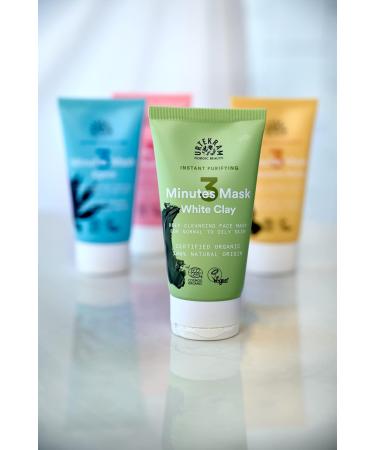 Urtekram 3-Minute Instant Purifying Mask with White Clay - 75 ml | Deep Cleansing Facial Treatment for All Skin Types - Buy Online on GoSupps.com