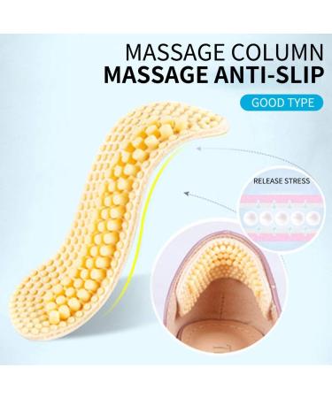 3 Pairs Heel Liner Cushions Insoles - 2mm to 6mm Thickness, 4D Heel Grip Pads, Self-Adhesive Inserts for Women's Loose Shoes - Beige - Buy Online on GoSupps.com